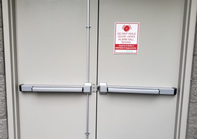 fire exit hardware installed